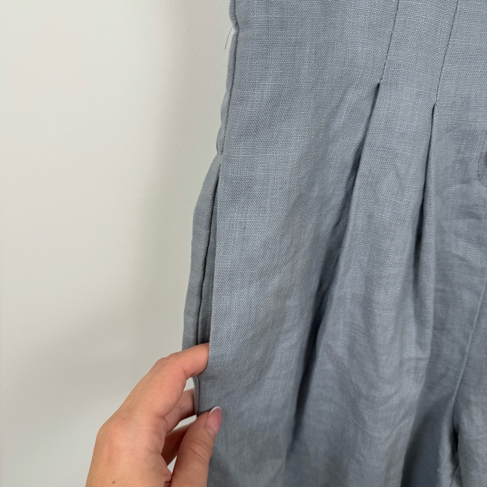 ASTR Light Blue Ilona Cutout Linen Jumpsuit XS - Picture 8 of 9